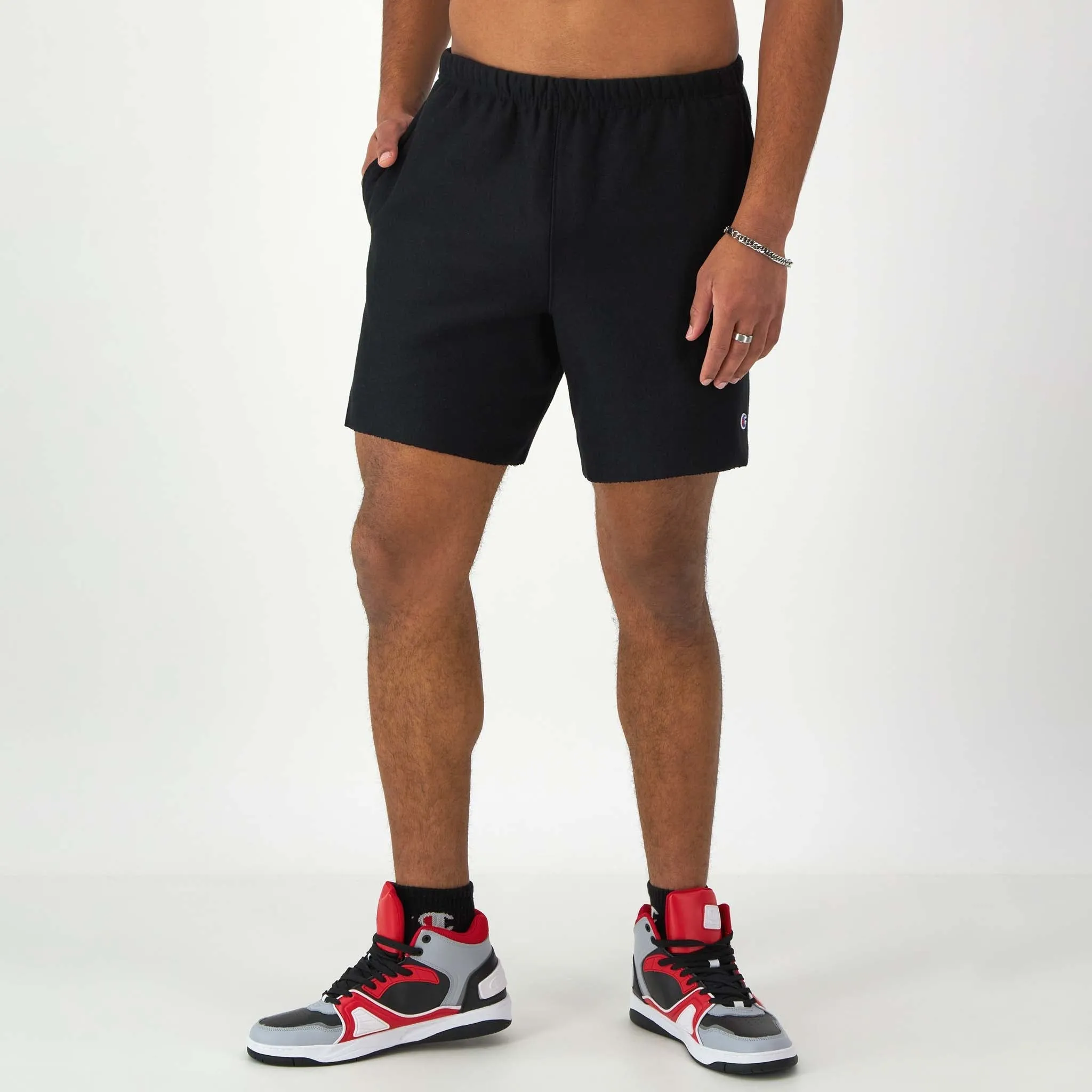 Champion 7" Reverse Weave Cut-Off Shorts, C Logo