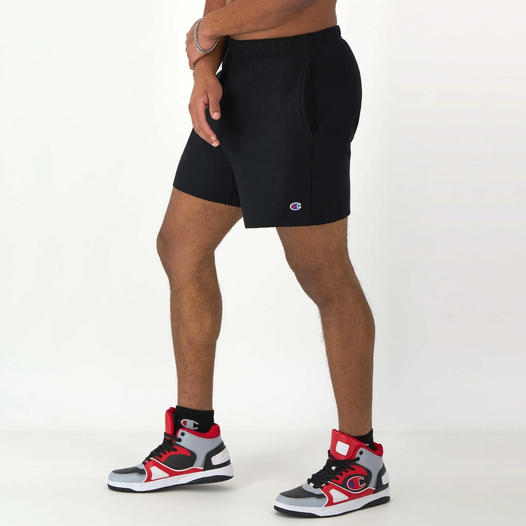 Champion 7" Reverse Weave Cut-Off Shorts, C Logo