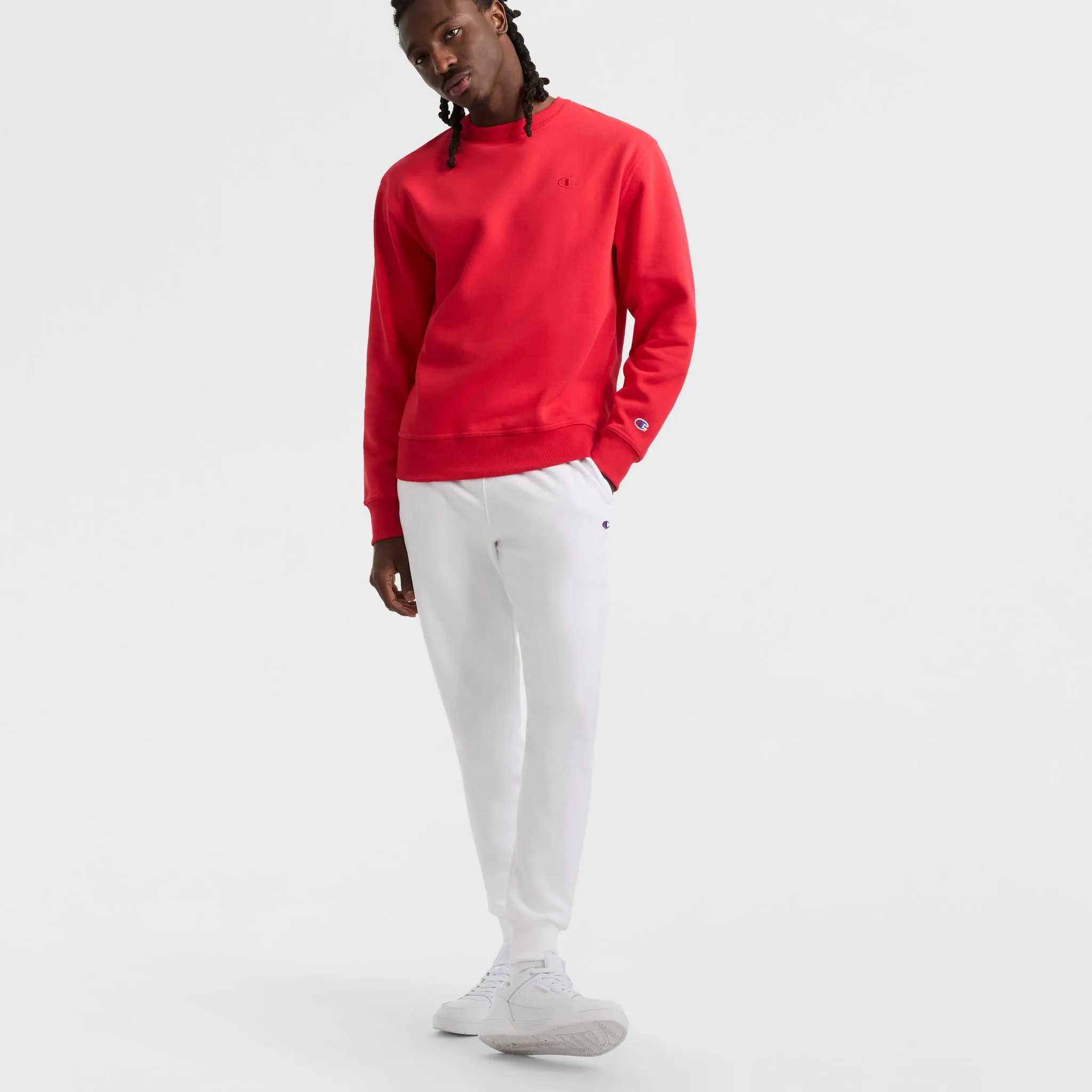 Champion Powerblend Crewneck Sweatshirt, C Logo