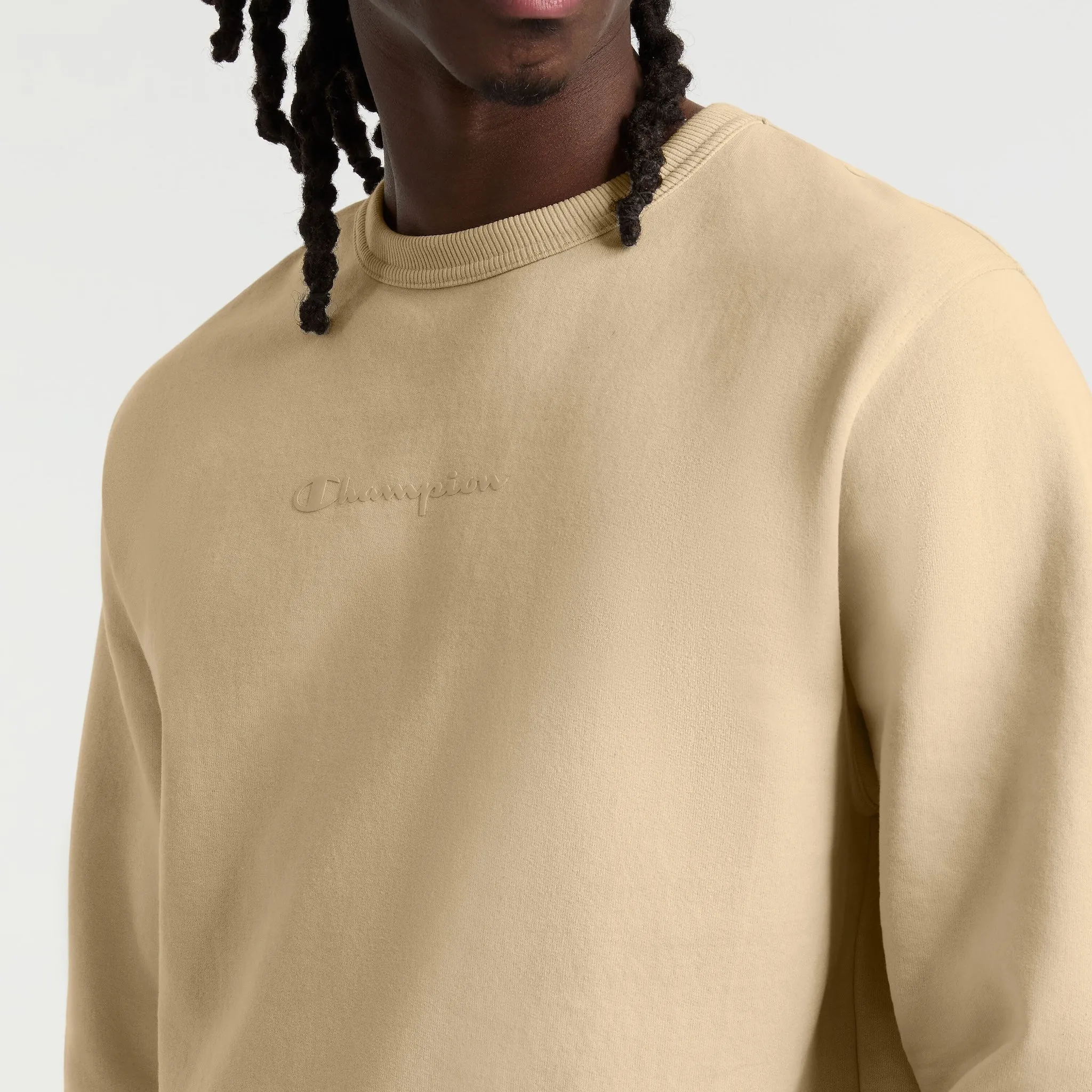 Champion Powerblend Crewneck Sweatshirt, Tonal Script Logo