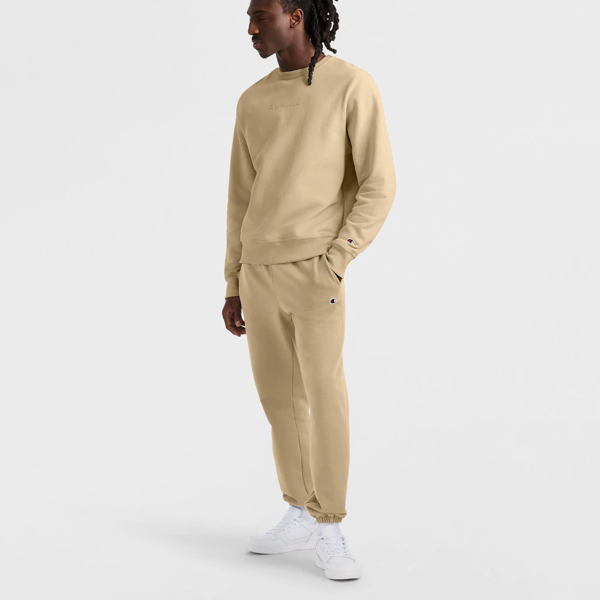 Champion Powerblend Crewneck Sweatshirt, Tonal Script Logo