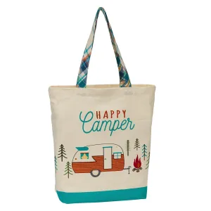 Happy Camper Canvas Tote Bag