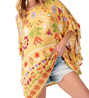 Margaret Kaftan In Yellow Multi