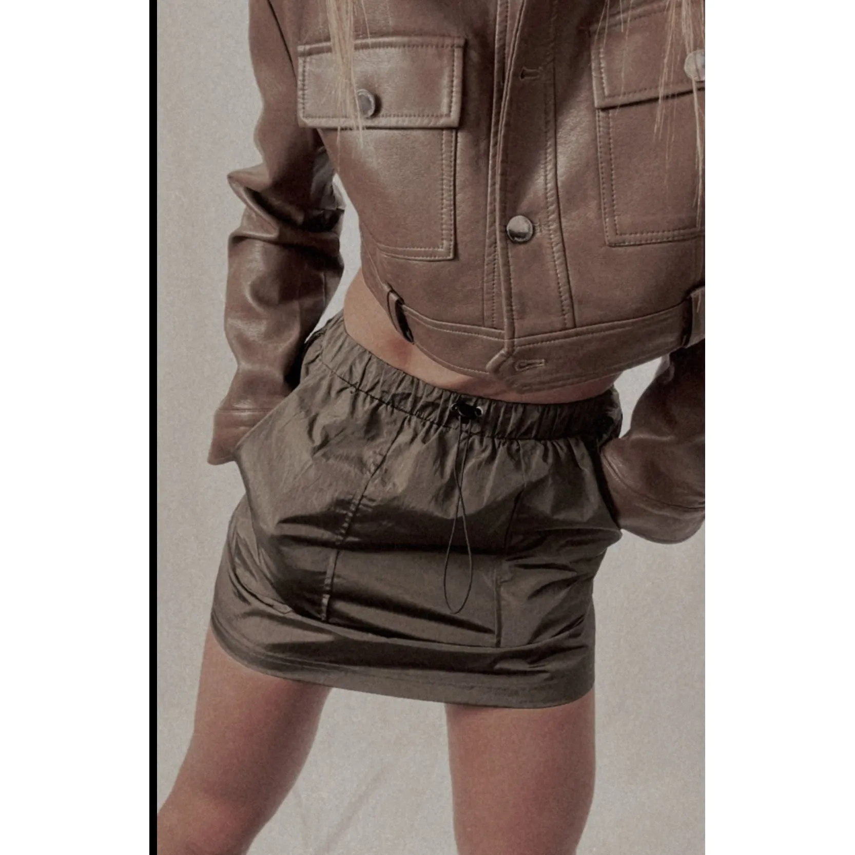 Mini falda cargo