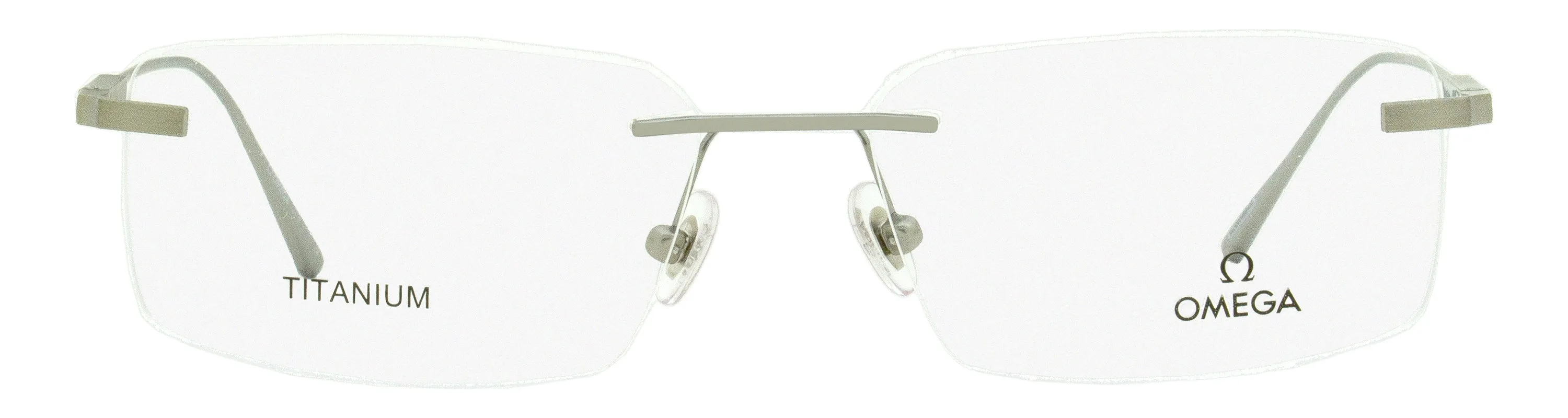 Omega Men's Rimless Eyeglasses OM5037 016 Palladium 56mm
