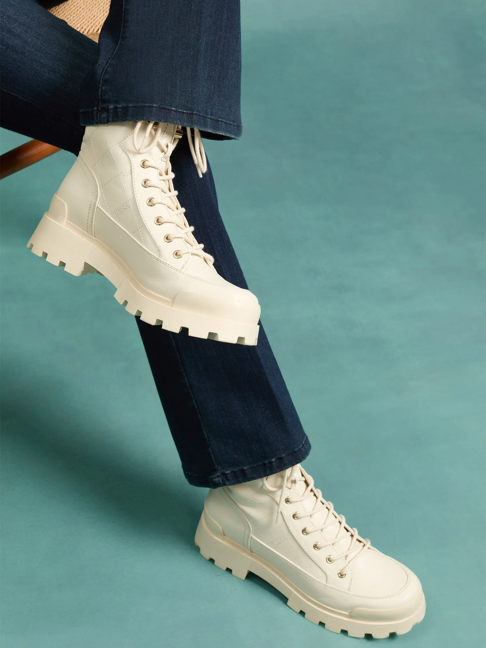 Reformation Flirra Quilted Hiker Boots