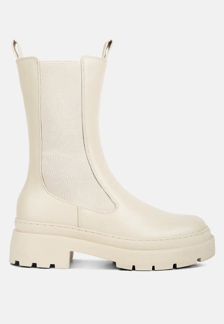Reformation jolt elasticated gussets lug sole boots