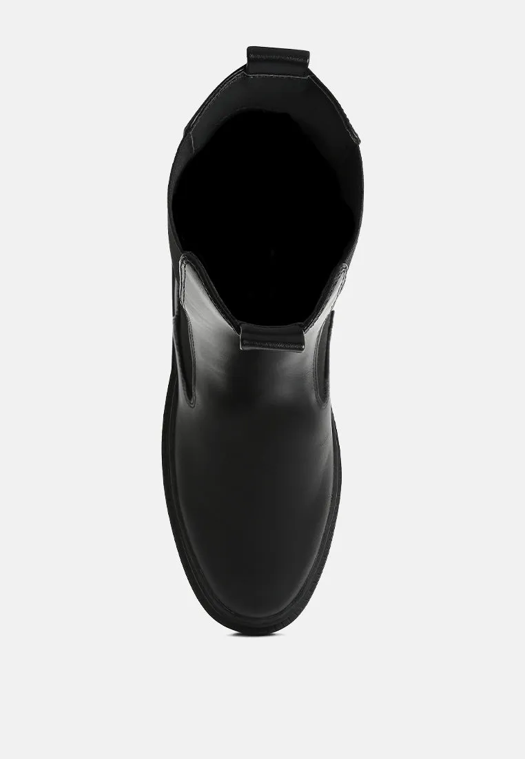 Reformation jolt elasticated gussets lug sole boots