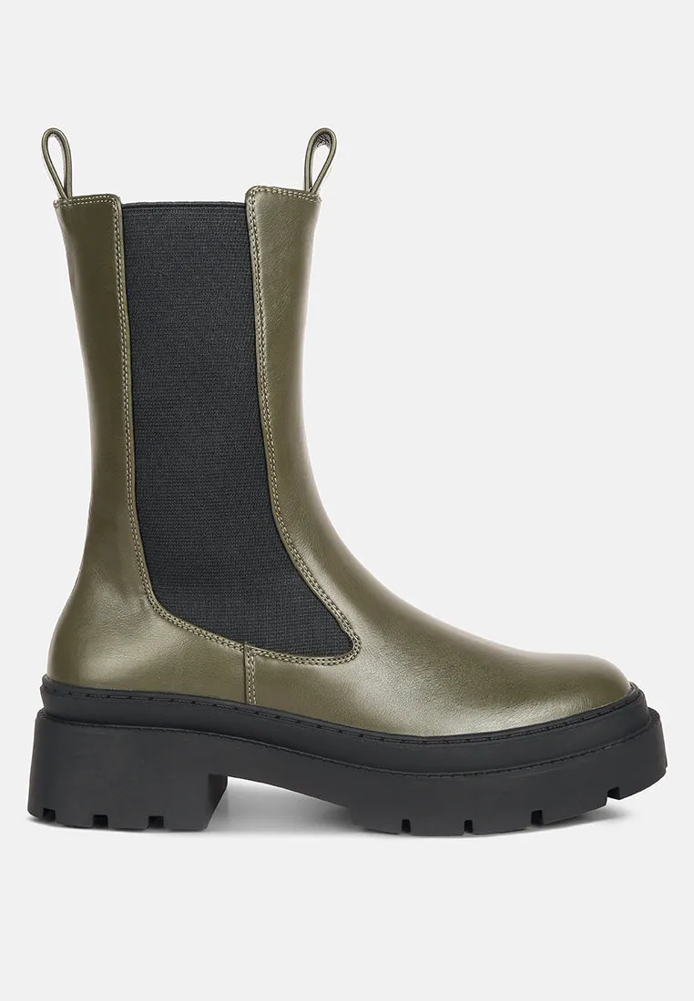 Reformation jolt elasticated gussets lug sole boots