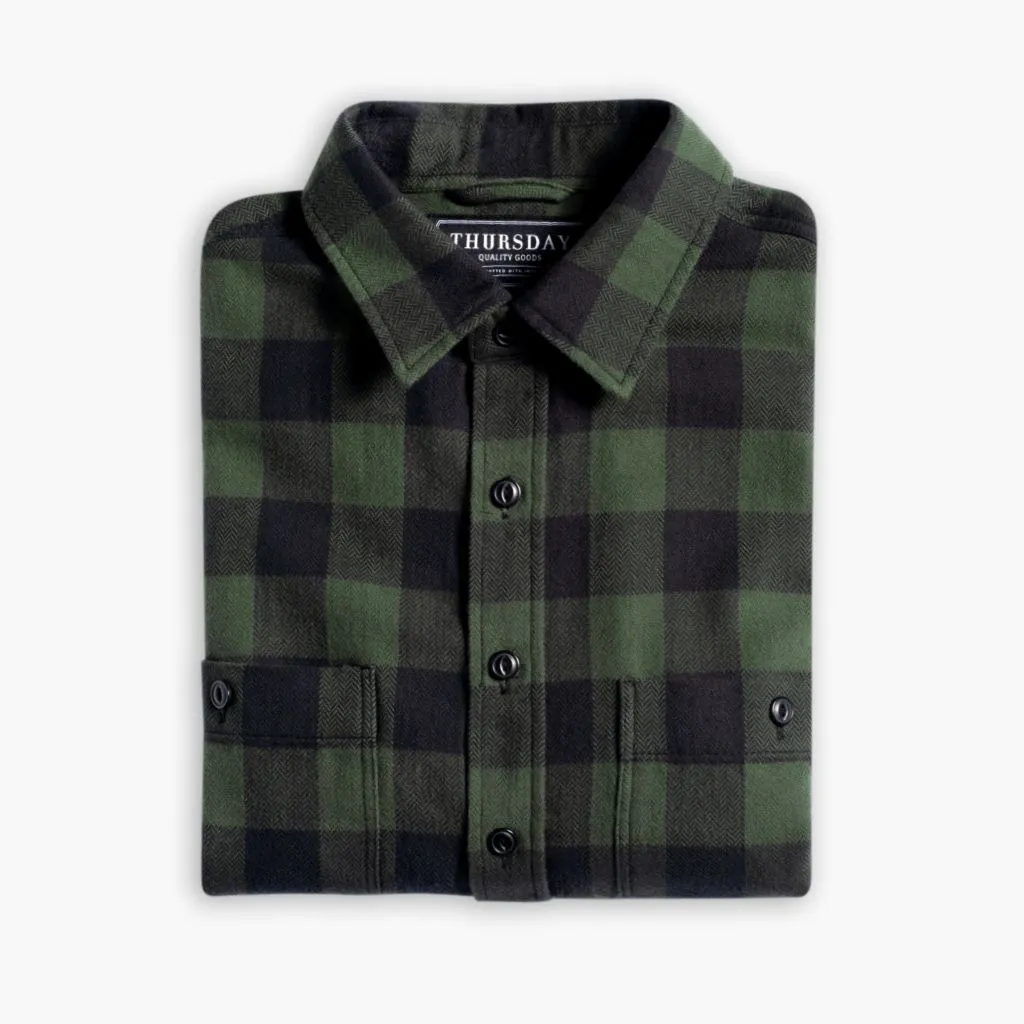 Thursday Buffalo Check Shirt | Evergreen