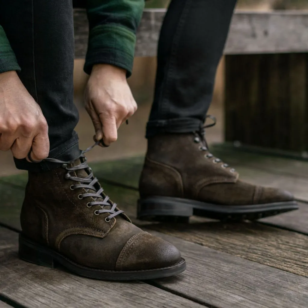 Thursday Captain | Dark Olive Suede