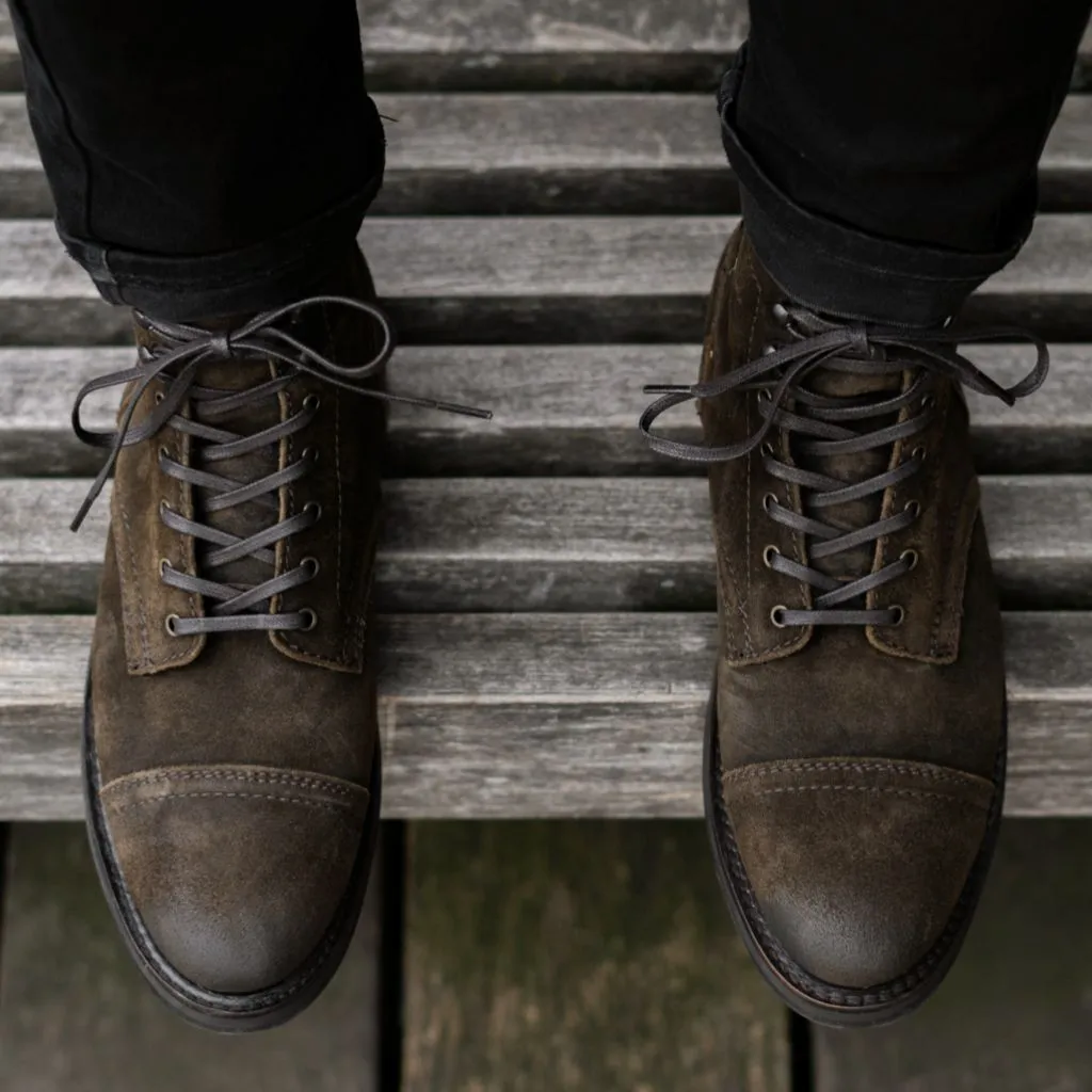 Thursday Captain | Dark Olive Suede