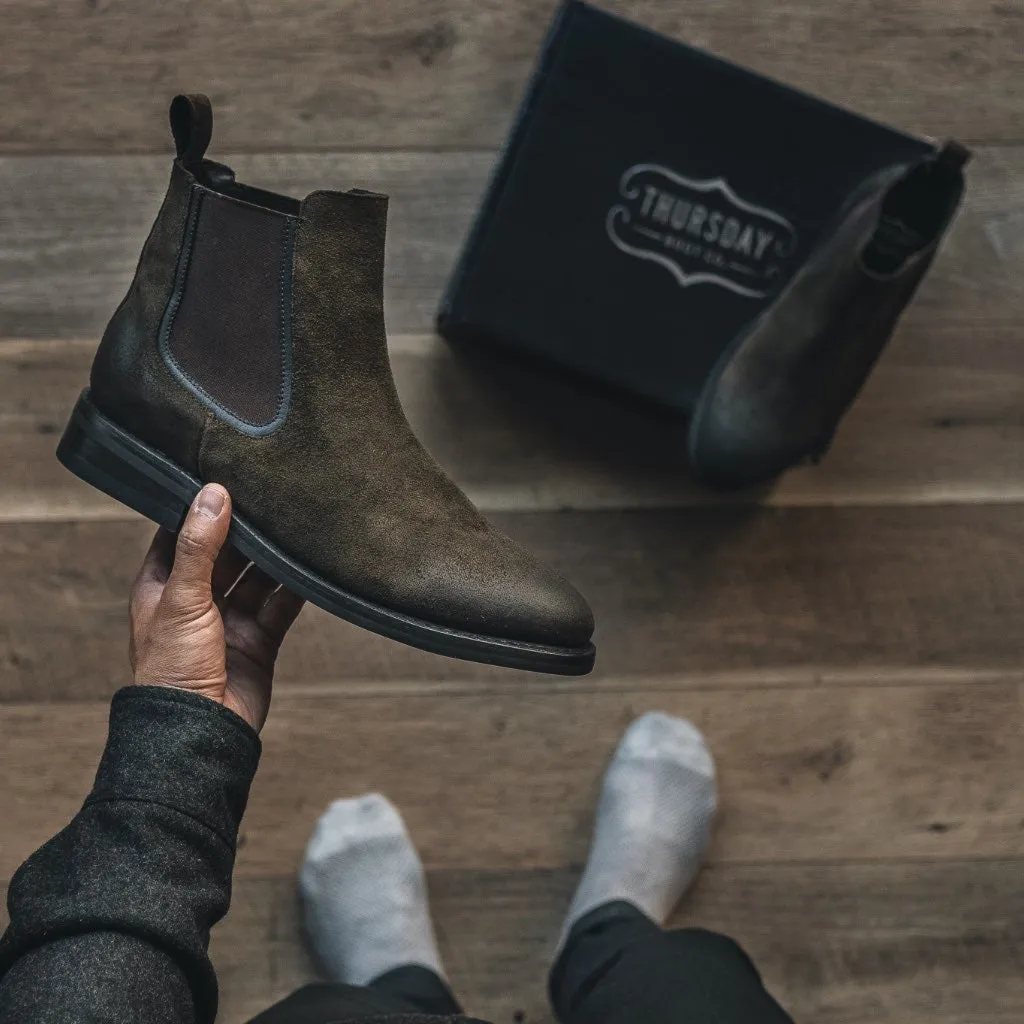 Thursday Duke | Dark Olive Suede