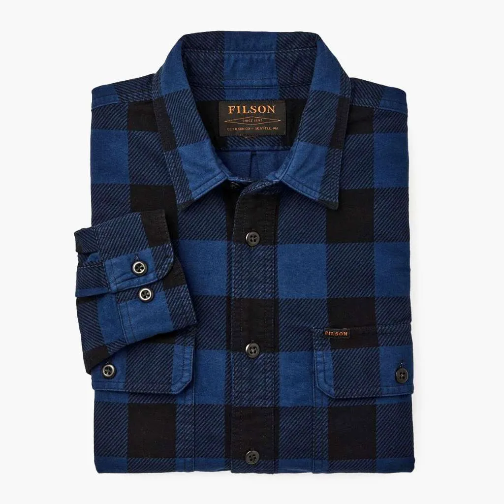 Thursday Filson Field Flannel Shirt | Cobalt Blue Black