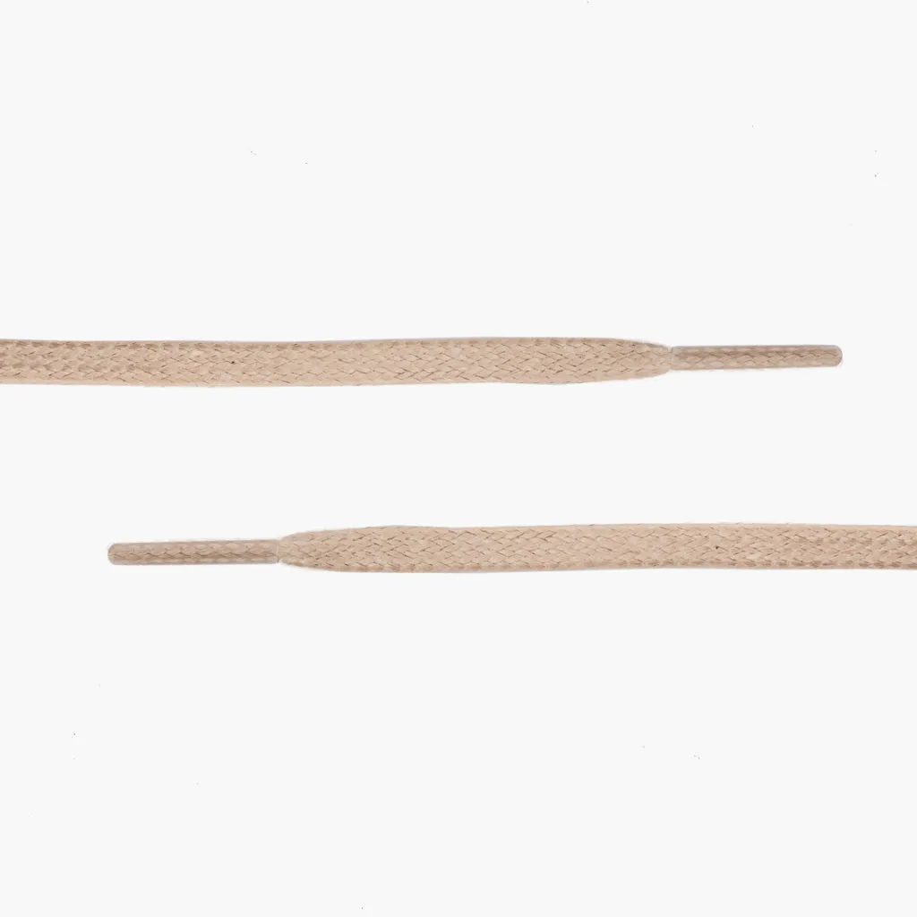 Thursday Flat Waxed Cotton Laces | Beige