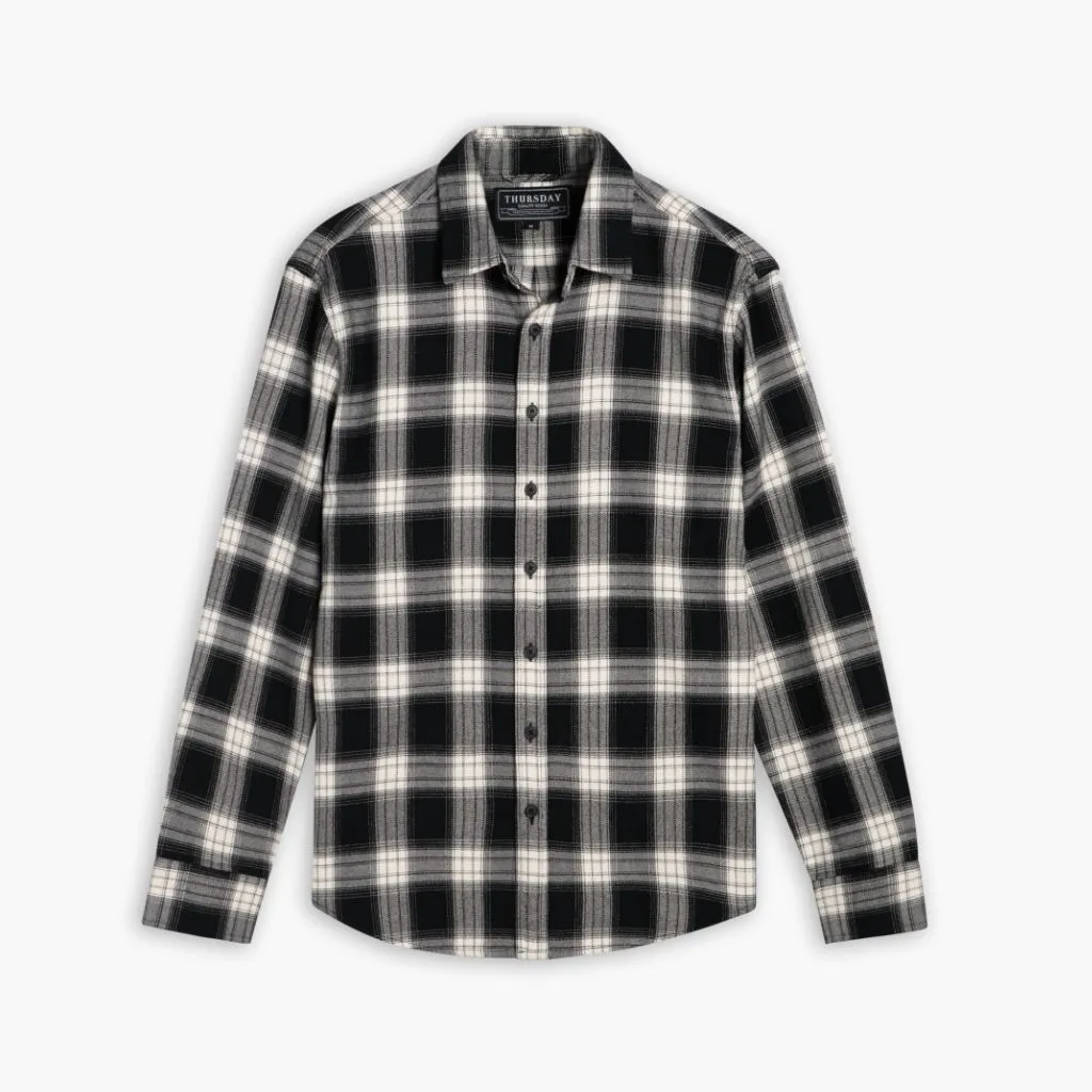 Thursday Forever Flannel Shirt | Black & Cream