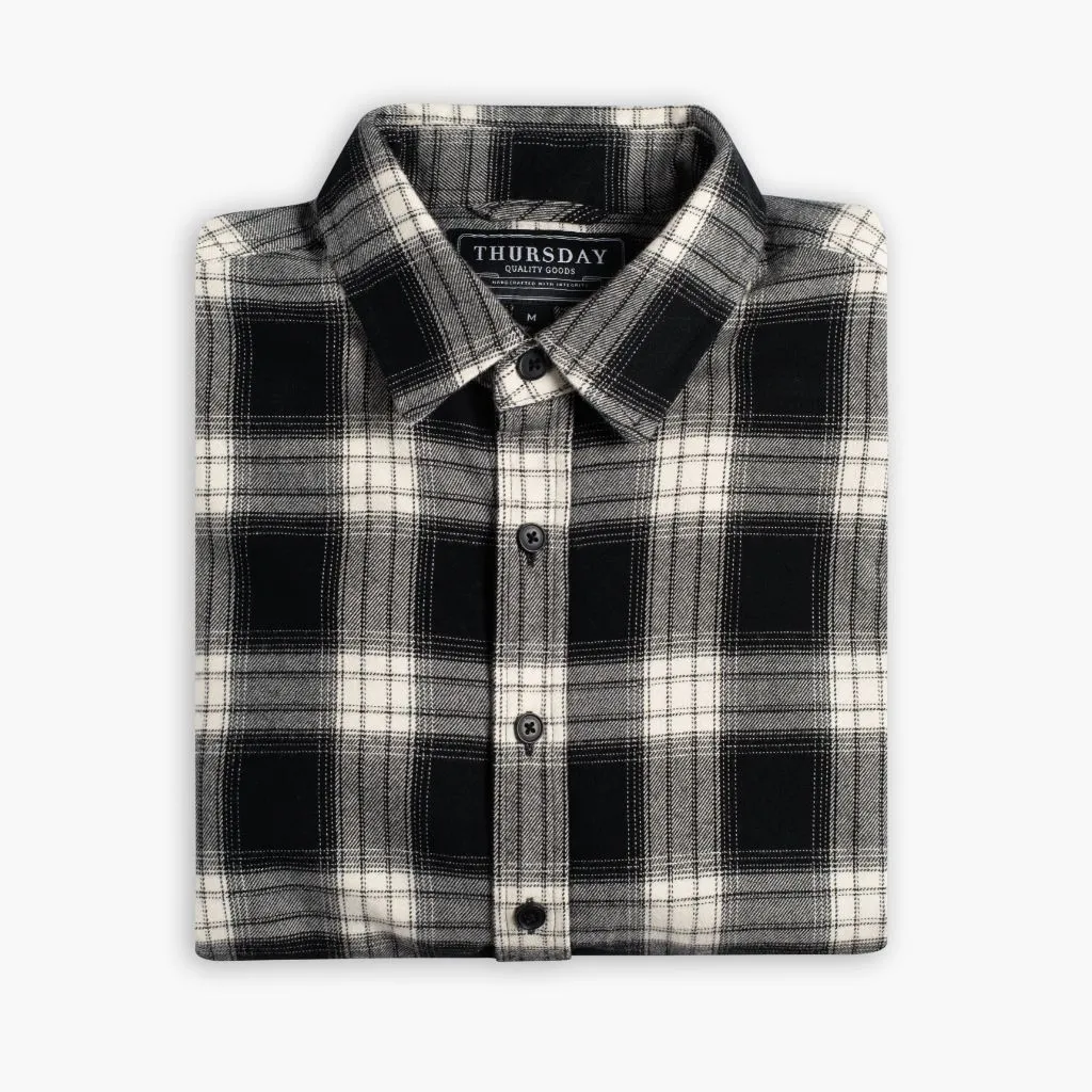 Thursday Forever Flannel Shirt | Black & Cream
