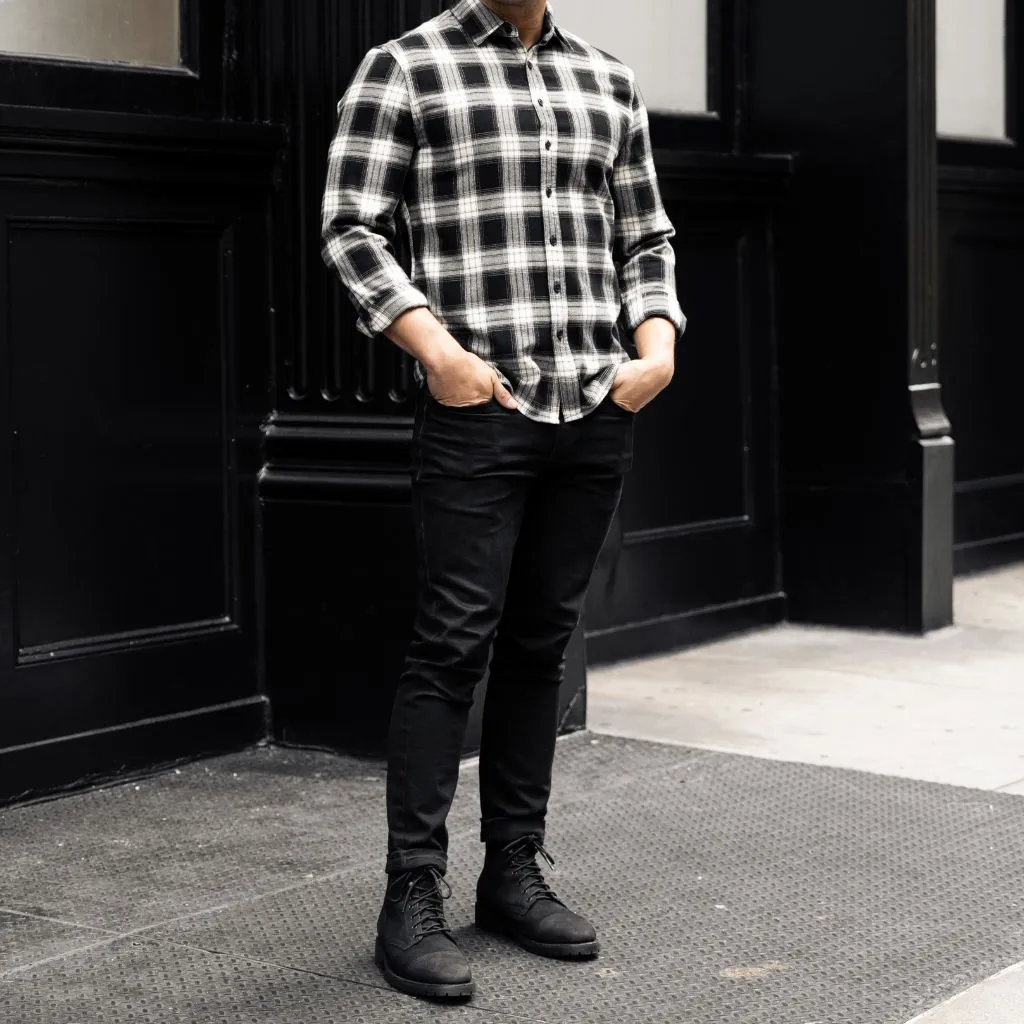 Thursday Forever Flannel Shirt | Black & Cream