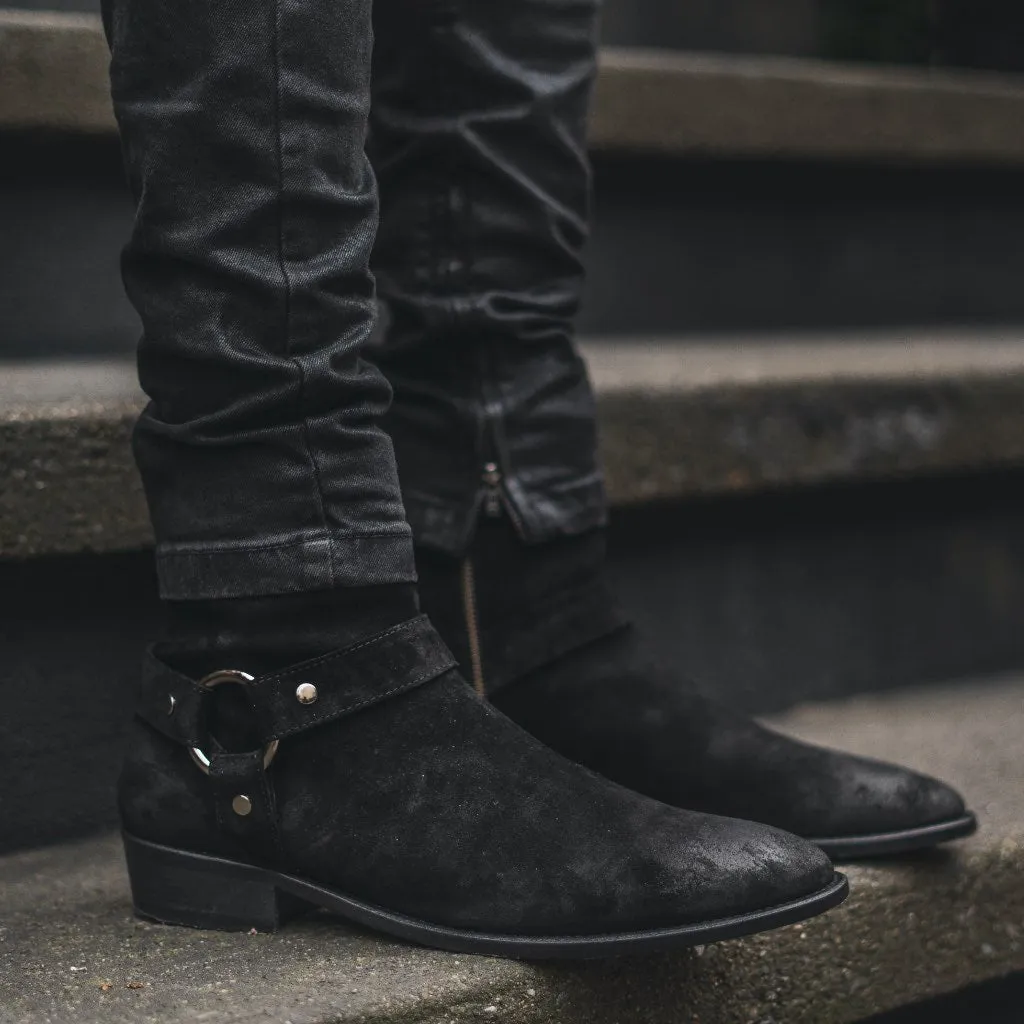 Thursday Harness | Black Suede