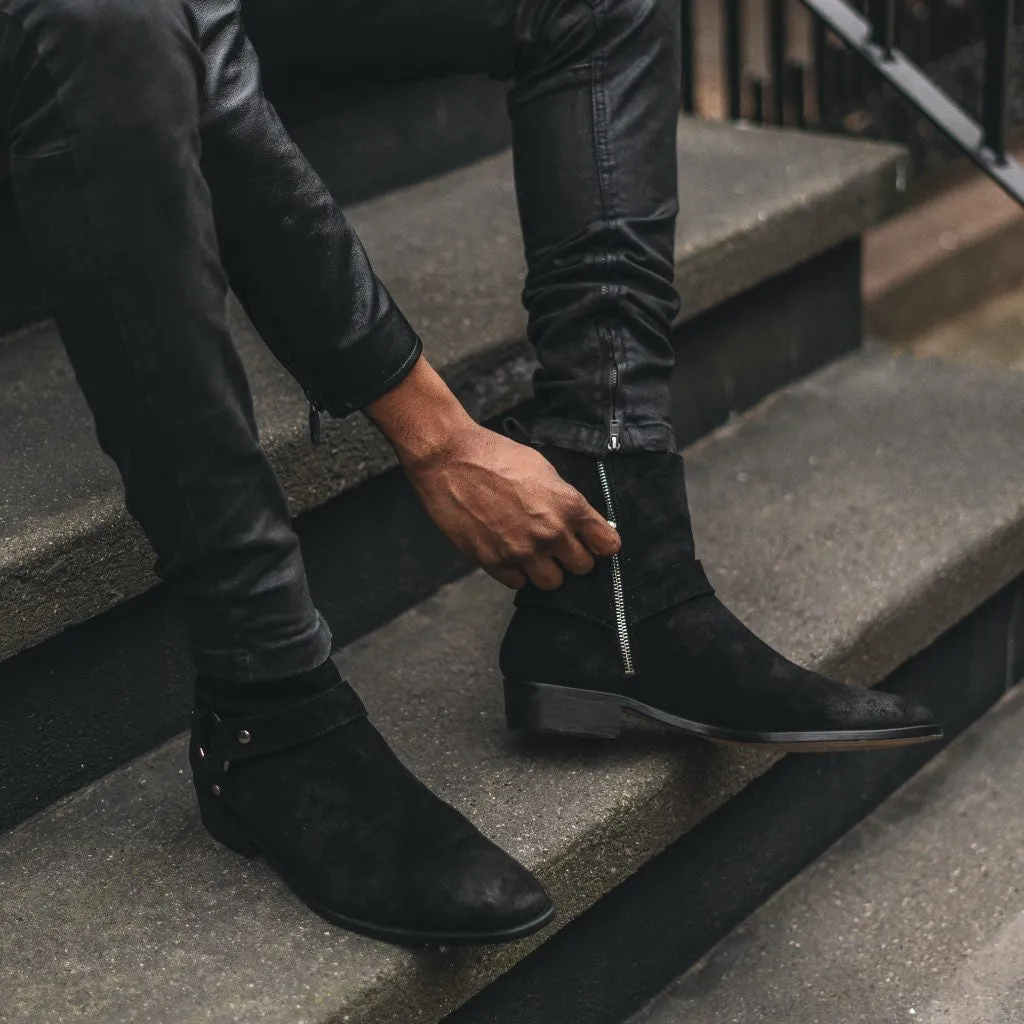 Thursday Harness | Black Suede