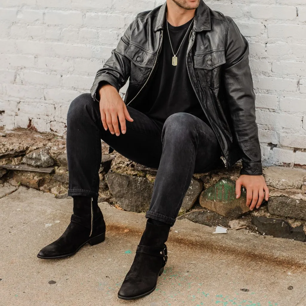 Thursday Harness | Black Suede