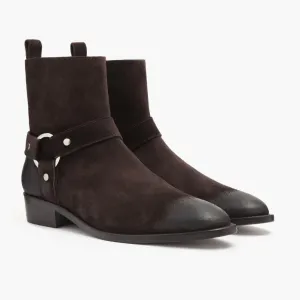 Thursday Harness | Dark Brown Suede
