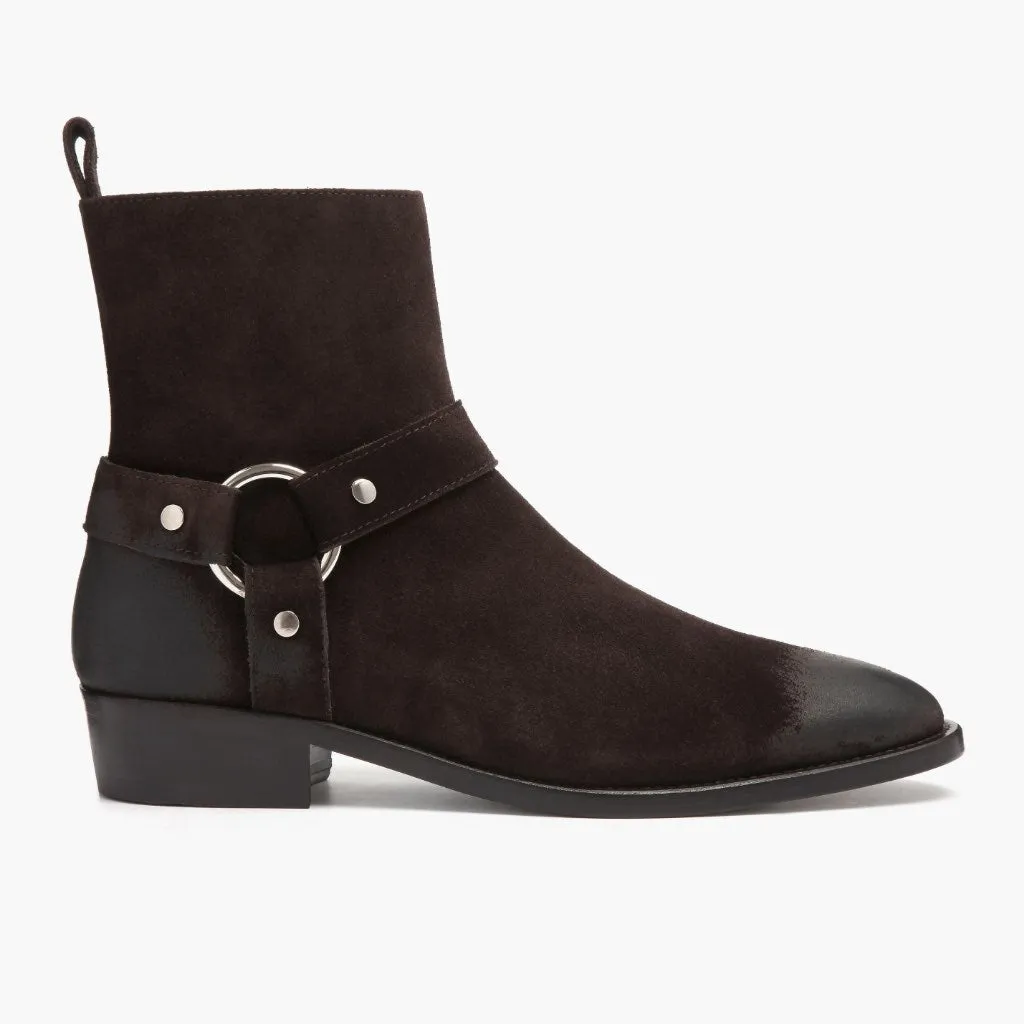 Thursday Harness | Dark Brown Suede
