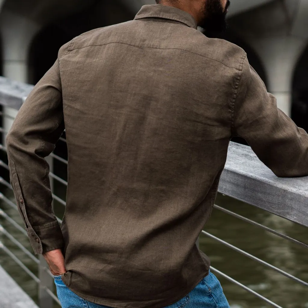 Thursday Linen Shirt | Brown
