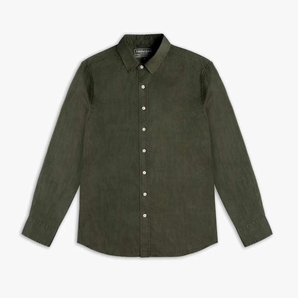 Thursday Linen Shirt | Olive