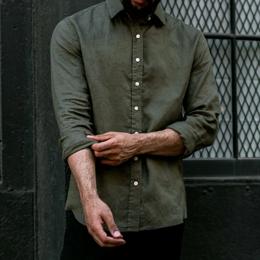 Thursday Linen Shirt | Olive