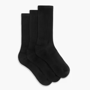 Thursday Men's Cotton Crew Sock | Black (3-Pack)
