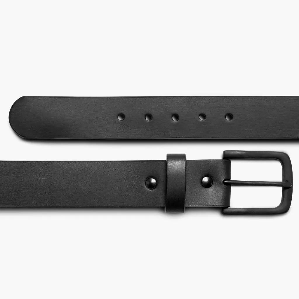 Thursday Men's Heritage Leather Belt | Black Matte