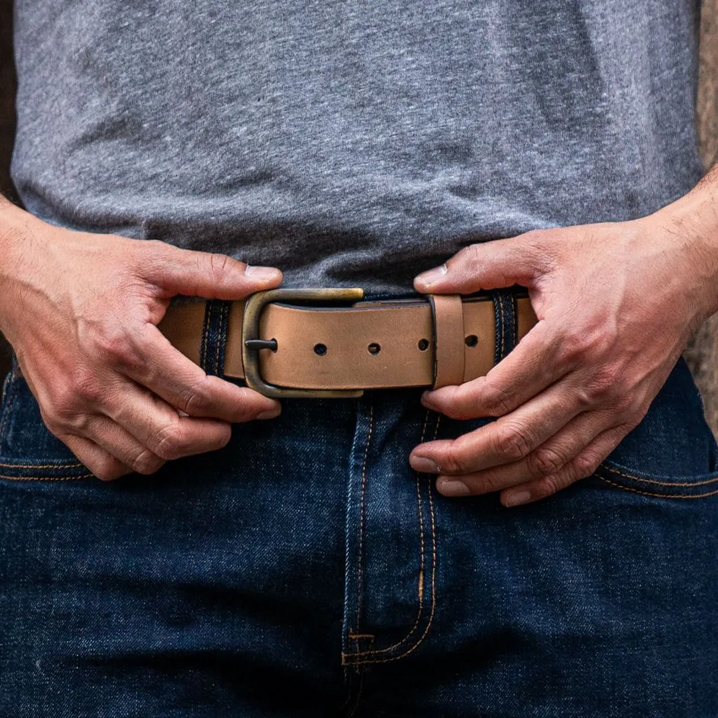 Thursday Men's Heritage Leather Belt | Natural