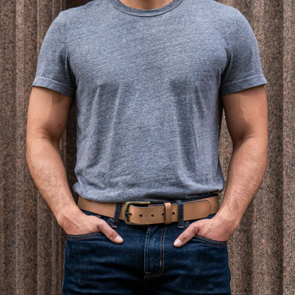 Thursday Men's Heritage Leather Belt | Natural