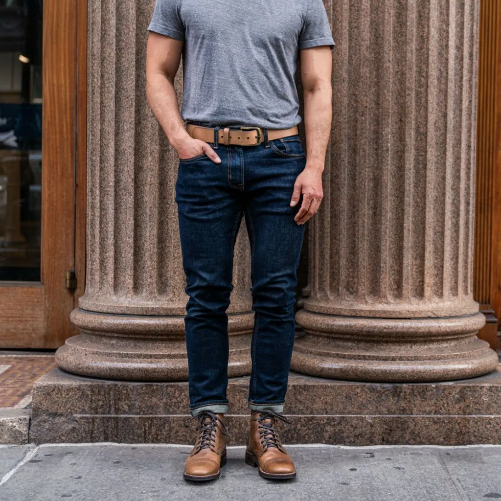 Thursday Men's Heritage Leather Belt | Natural