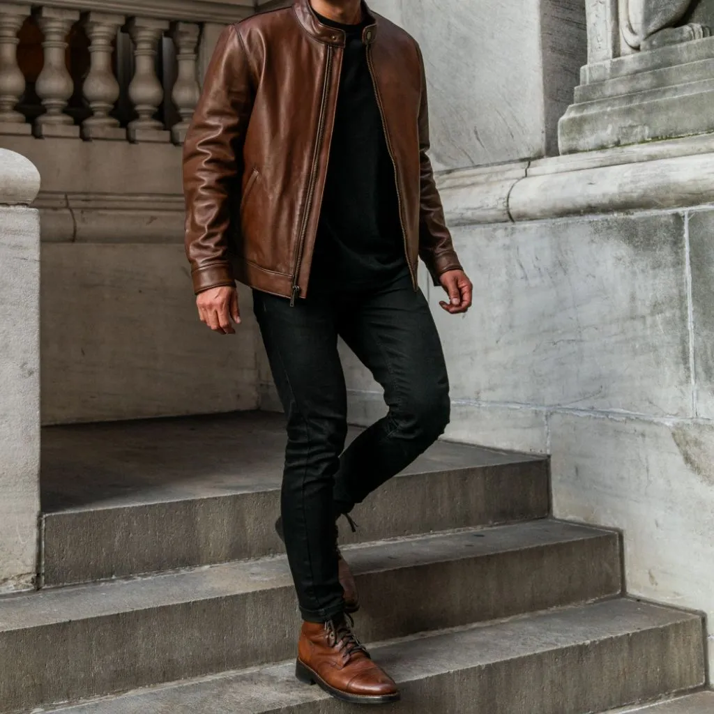 Thursday Racer Jacket | Brandy