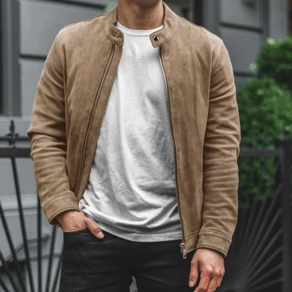 Thursday Racer Jacket | Taupe
