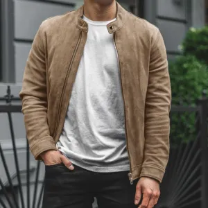 Thursday Racer Jacket | Taupe