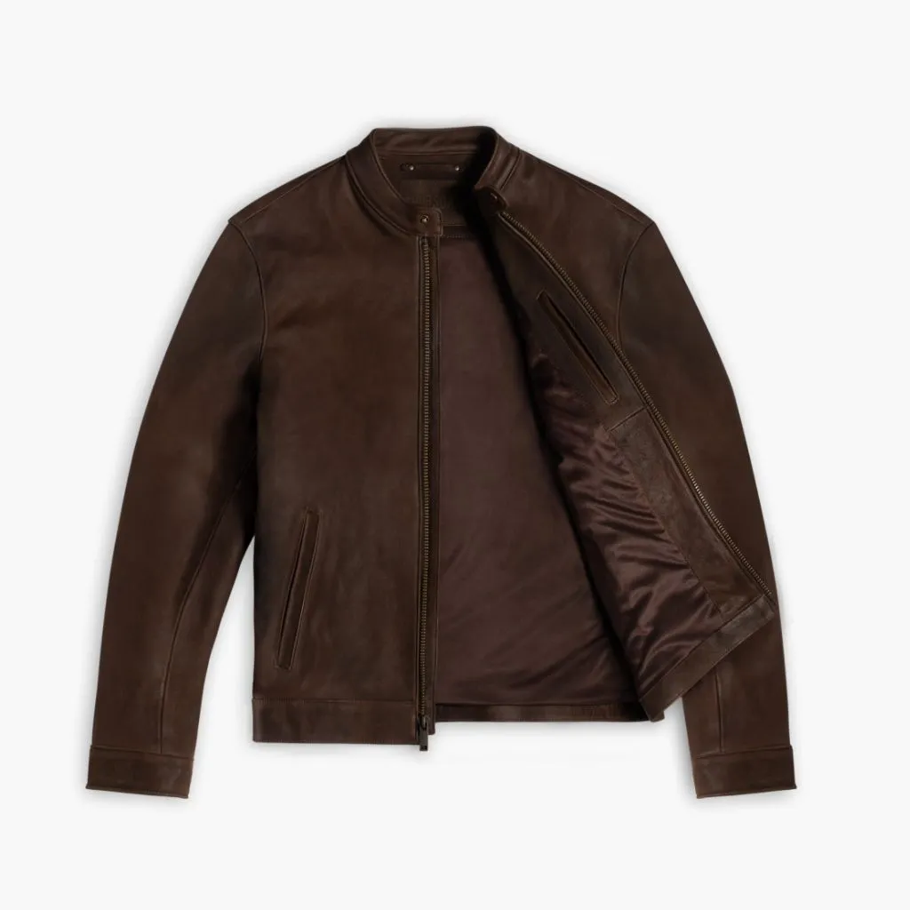 Thursday Racer Jacket | Tobacco (Brass Hardware)