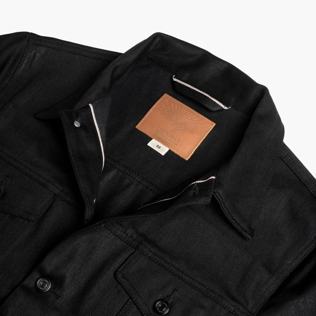 Thursday Selvedge Denim Trucker Jacket | Black