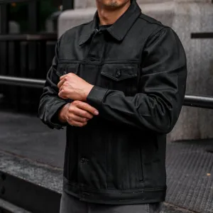 Thursday Selvedge Denim Trucker Jacket | Black