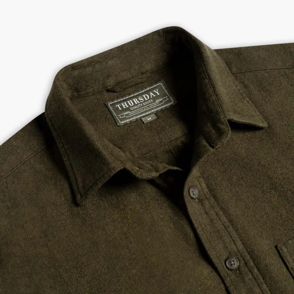 Thursday Solid Shirt | Olive