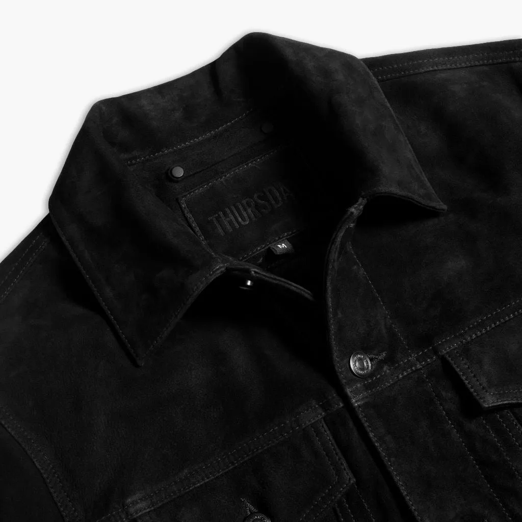 Thursday Suede Trucker Jacket | Black