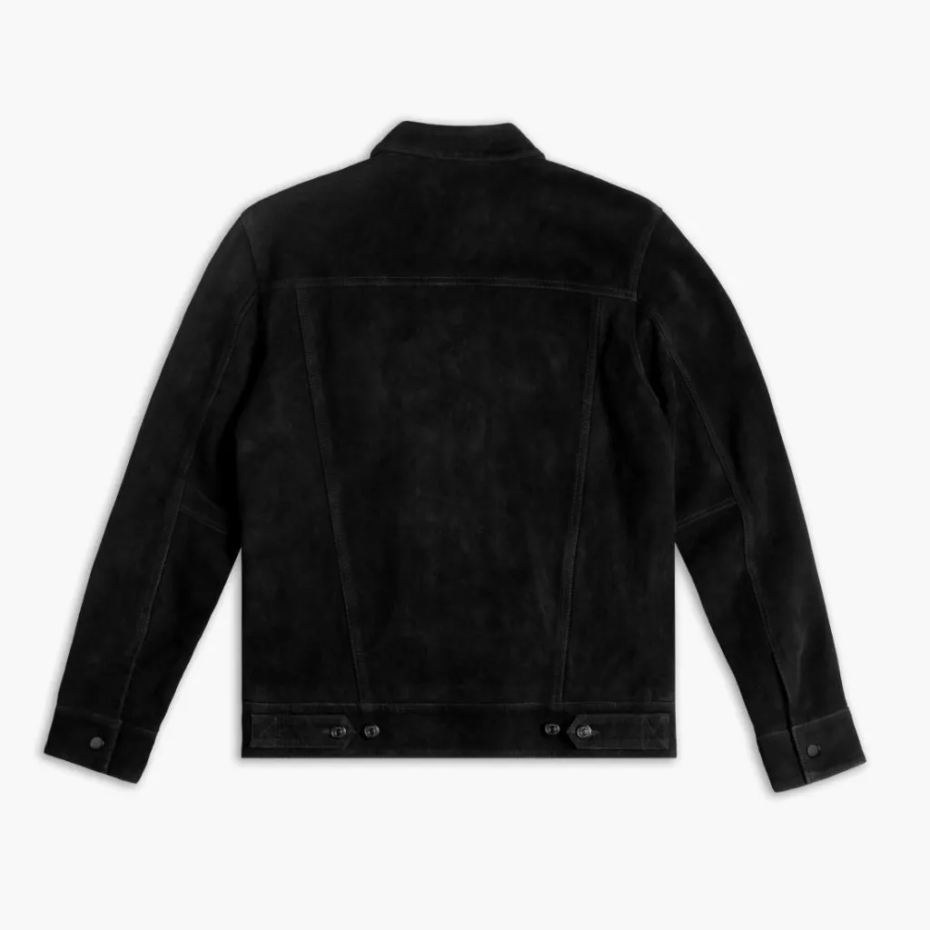 Thursday Suede Trucker Jacket | Black