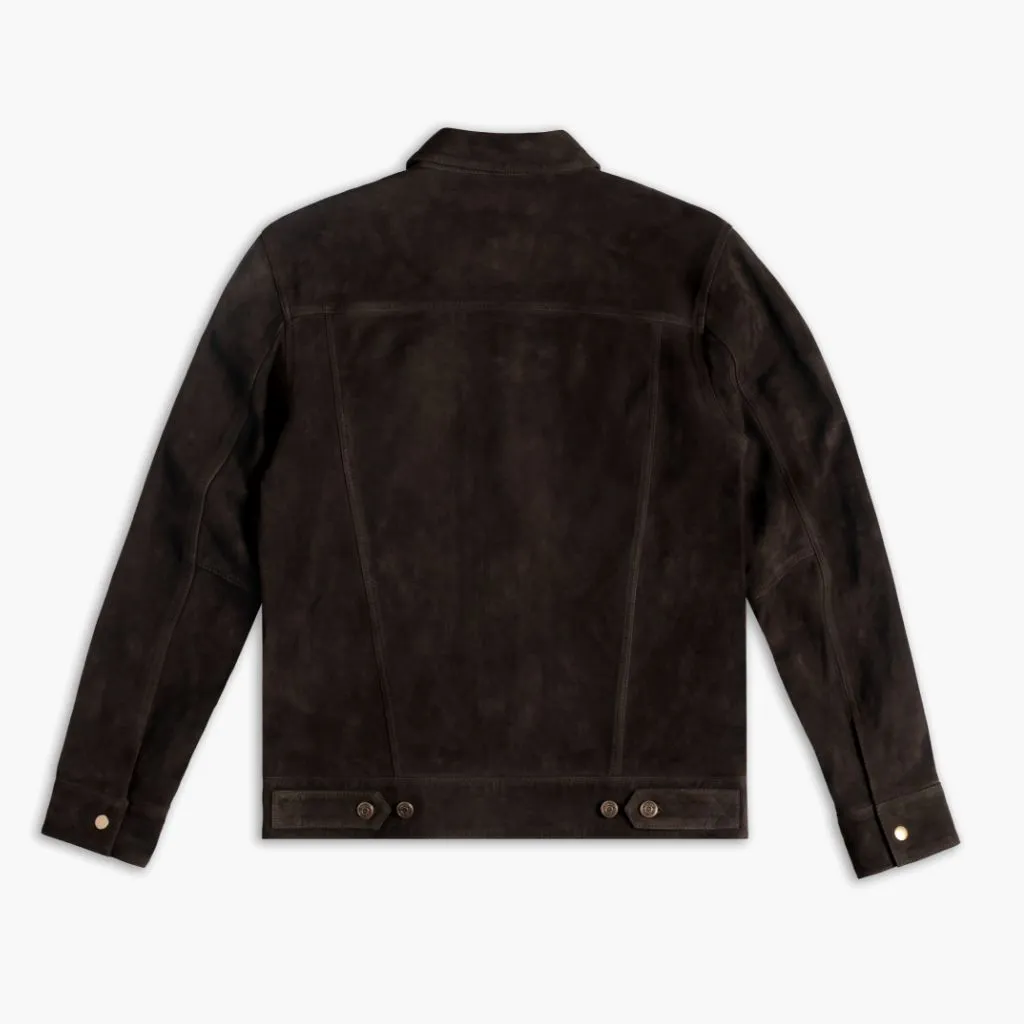 Thursday Suede Trucker Jacket | Chocolate