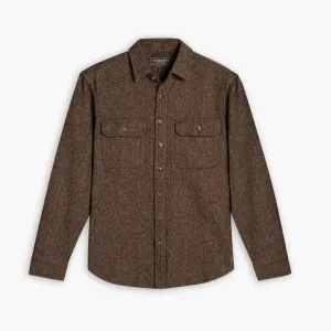 Thursday Summit Flannel Shirt | Brown Herringbone