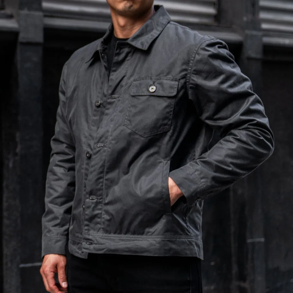 Thursday Waxed Canvas Field Jacket | Charcoal