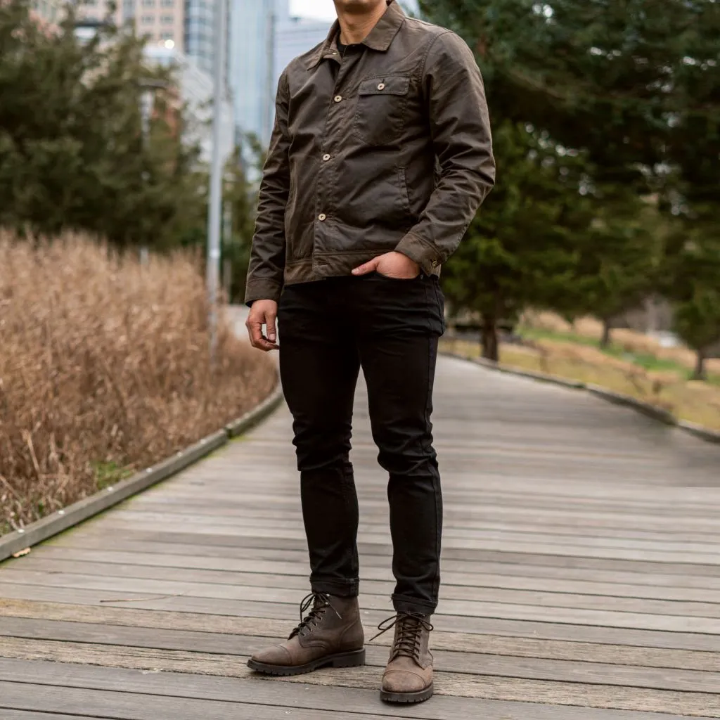 Thursday Waxed Canvas Field Jacket | Dark Olive