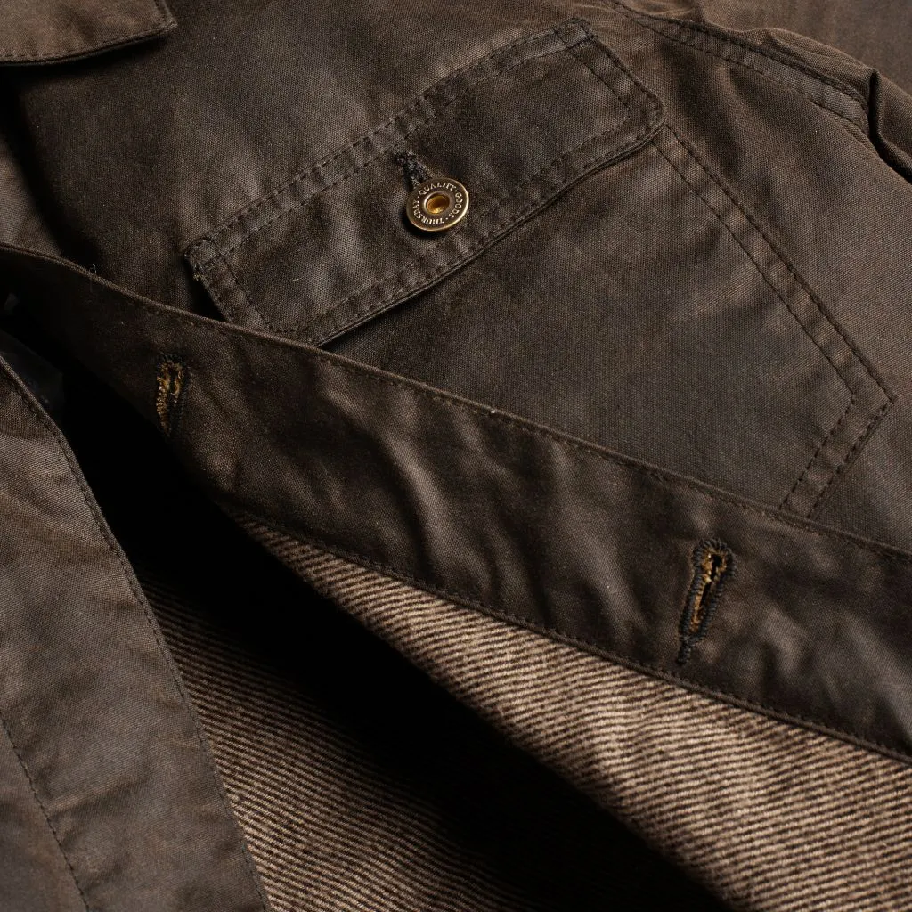 Thursday Waxed Canvas Field Jacket | Dark Olive